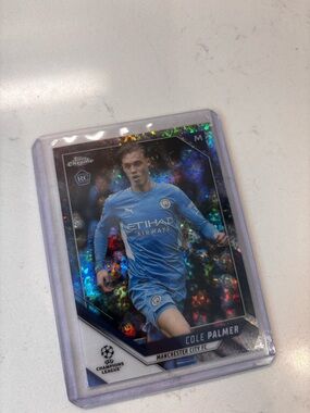 Topps Cole Palmer Manchester City Holographic Blue Rookie Card